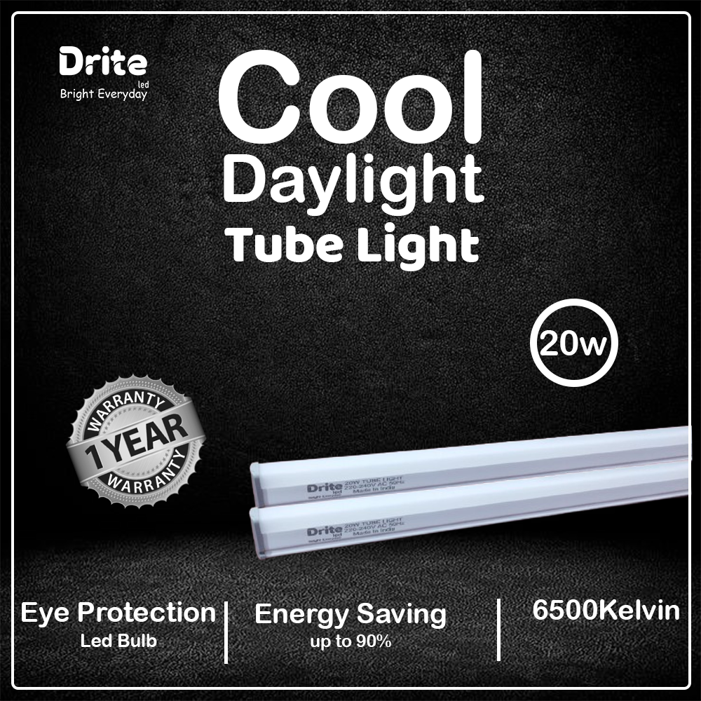 Drite 20W LED Tubelight Cool Daylight